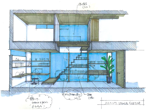 【奈良県・生駒（いこま）の家】建築家が豊富な建築パース図を用いて、設計プランを詳しく解説する。