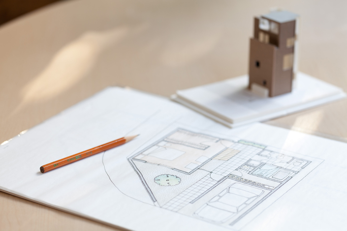 イメージ：図面と模型